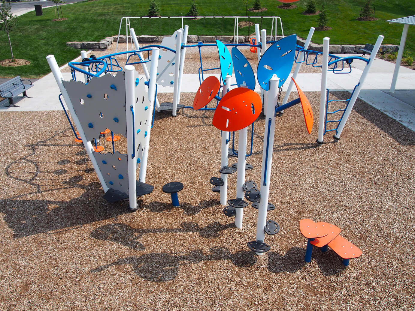 Équipement récréatif Jambette dans un parc municipal